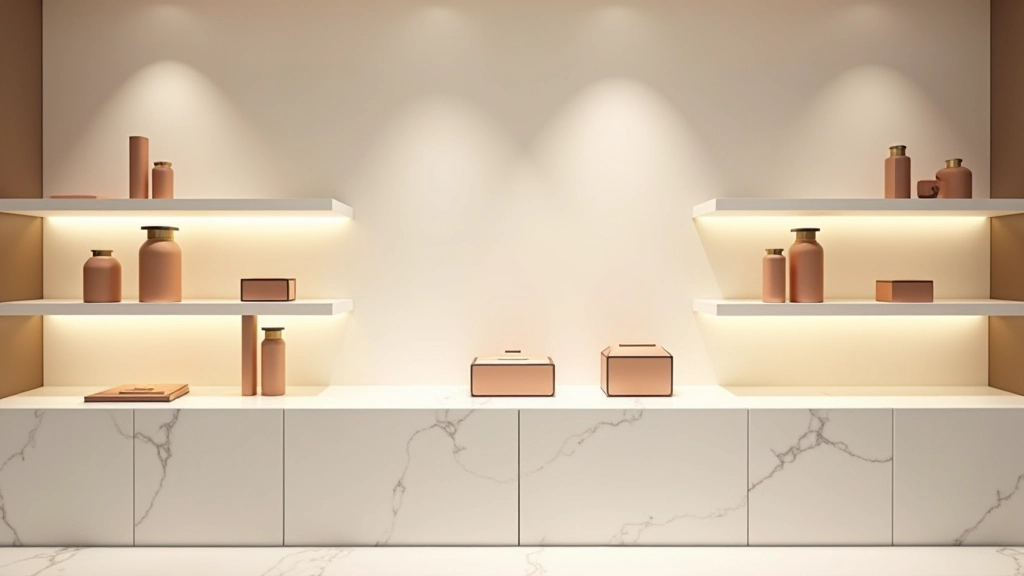 Hong Kong luxury brand website with split-screen design showing product photography on left and brand story text on right