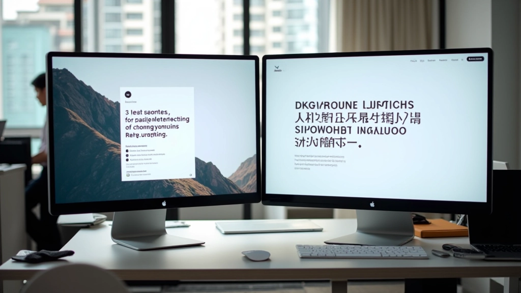 Design studio showing split-screen layout development