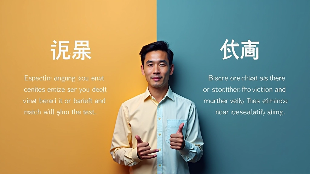 Split-screen website design with English on left, Chinese on right