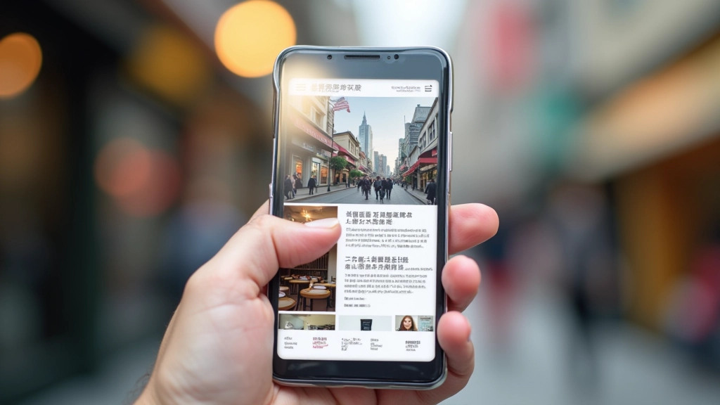 Mobile phone showing responsive split-screen collapse