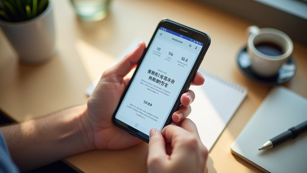 Mobile phone screen showing bilingual website with proper responsive typography scaling