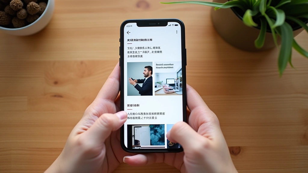 Mobile phone showing split-screen layout collapsed to single column view on small screen