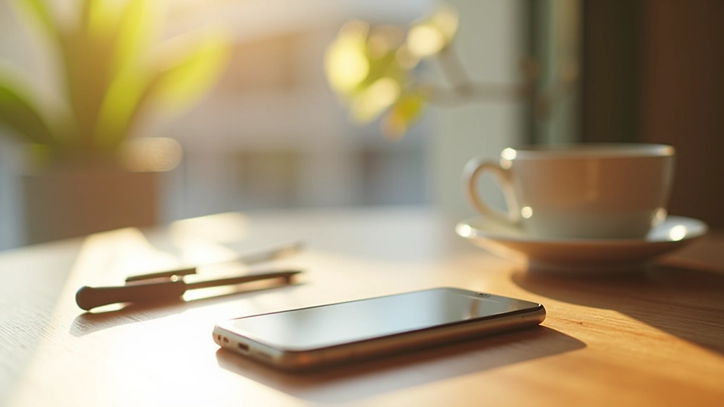 Mobile phone displaying responsive split-screen design that collapses to single column